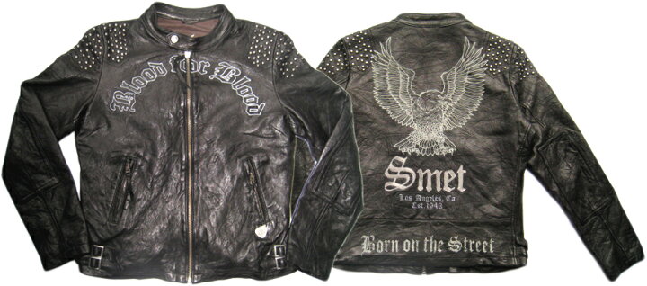 楽天市場】SMET / スメット RIDERS LEATHER JACKET ライダースレザー 