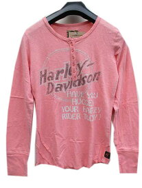 TRUNK/HARLEY-DAVIDSONヘンリーネックロンT　pink