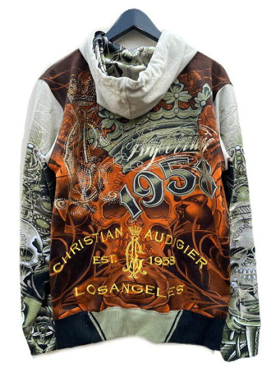 楽天市場】CHRISTIAN AUDIGIERラインストーンZIP UP HOOD クリスチャン 