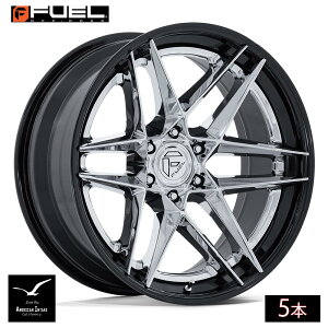 Fuel Off Road �t���[�G���I�t���[�h �z�C�[�� FC408 FLIGHT | CHROME W/ GLOSS BLACK LIP ( 5�{ )