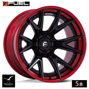 Fuel Off Road �t���[�G���I�t���[�h �z�C�[�� FC402 CATALYST | MATTE BLACK W/ CANDY RED LIP ( 5�{ )