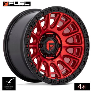 Fuel Off Road �t���[�G���I�t���[�h �z�C�[�� D834 CYCLE | CANDY RED W/ BLACK RING ( 4�{ )