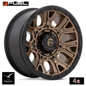 Fuel Off Road �t���[�G���I�t���[�h �z�C�[�� D826 TRACTION | MATTE BRONZE W/ BLACK RING ( 4�{ )