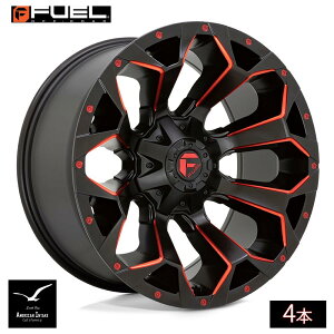 Fuel Off Road t[GIt[h zC[ D787 ASSAULT | MATTE BLACK RED MILLED ( 4{ )