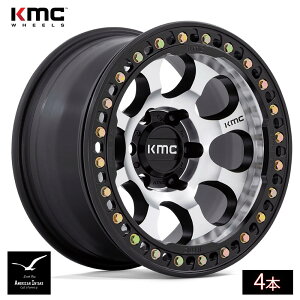 KMC �z�C�[�� KM237 RIOT BEADLOCK | MACHINED FACE SATIN BLACK WINDOWS & RING ( 4�{ )
