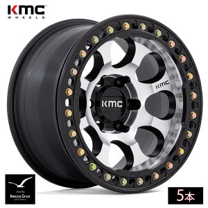 KMC �z�C�[�� KM237 RIOT BEADLOCK | MACHINED FACE SATIN BLACK WINDOWS & RING ( 5�{ )