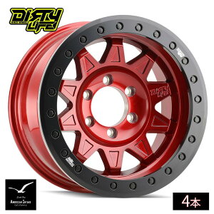 Dirty life Wheels �_�[�e�B�[���C�t �z�C�[�� ROADKILL RACE BEADLOCK 9302 | CANDY RED W/ BLACK RING ( 4�{ )