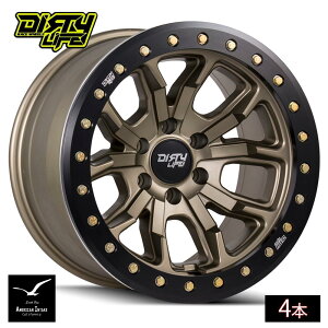 Dirty life Wheels �_�[�e�B�[���C�t �z�C�[�� DT-1 9303 | SATIN GOLD W/SIMULATED BEADLOCK RING ( 4�{ )