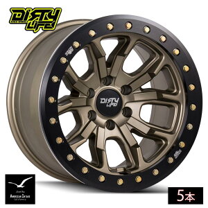 Dirty life Wheels �_�[�e�B�[���C�t �z�C�[�� DT-1 9303 | SATIN GOLD W/SIMULATED BEADLOCK RING ( 5�{ )