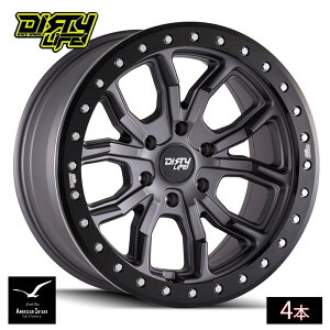 Dirty life Wheels �_�[�e�B�[���C�t �z�C�[�� DT-1 9303 | SATIN GRAPHITE W/SIMULATED BEADLOCK RING ( 4�{ )