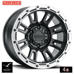 Raceline Wheels ���[�X���C�� �z�C�[�� 956BS COMPASS | SATIN BLACK W/SILVER RING ( 4�{ )