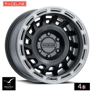 Raceline Wheels ���[�X���C�� �z�C�[�� 957BS HALO | SATIN BLACK W/SILVER RING ( 4�{ )