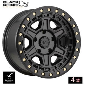BLACK RHINO �u���b�N���C�m �z�C�[�� RENO | MATTE BLACK W/ BRASS BOLTS ( 4�{ )