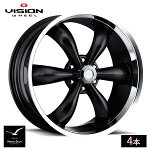 Vision Wheel �r�W�����z�C�[�� 142 Legend 6 | Gloss Black Machined Lip ( 4�{ )