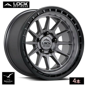 Lock Off Road Wheels ���b�N�I�t���[�h �z�C�[�� BAJA | Matte Gray w/ Matte Black Ring ( 4�{ )