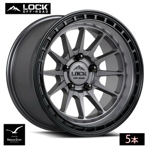 Lock Off Road Wheels ���b�N�I�t���[�h �z�C�[�� BAJA | Matte Gray w/ Matte Black Ring ( 5�{ )