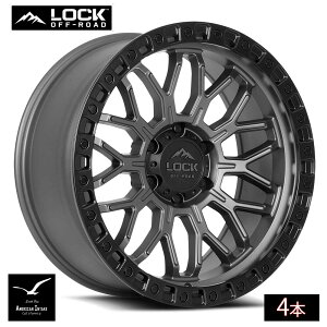 Lock Off Road Wheels ���b�N�I�t���[�h �z�C�[�� COMBAT | Matte Grey w/ Matte Black Ring ( 4�{ )