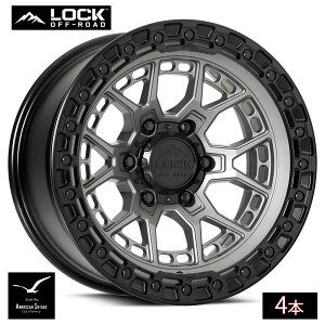 Lock Off Road Wheels ���b�N�I�t���[�h �z�C�[�� COMMANDO | Matte Grey w/ Matte Black Ring ( 4�{ )