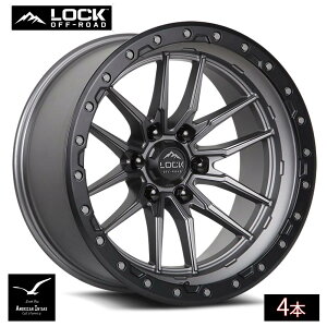 Lock Off Road Wheels ���b�N�I�t���[�h �z�C�[�� KRAWLER | Matte Gray w/ Matte Black Ring ( 4�{ )