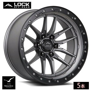 Lock Off Road Wheels ���b�N�I�t���[�h �z�C�[�� KRAWLER | Matte Gray w/ Matte Black Ring ( 5�{ )