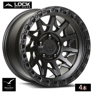 Lock Off Road Wheels ���b�N�I�t���[�h �z�C�[�� LUNATIC | Matte Black w/ Matte Black Ring ( 4�{ )