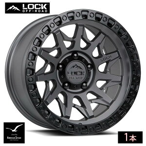 Lock Off Road Wheels ���b�N�I�t���[�h �z�C�[�� LUNATIC | Matte Gray w/ Matte Black Ring ( 1�{ )