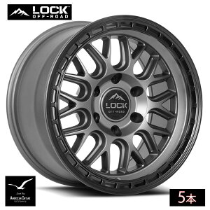 Lock Off Road Wheels ���b�N�I�t���[�h �z�C�[�� ONYX | Matte Gray w/ Matte Black Ring ( 5�{ )