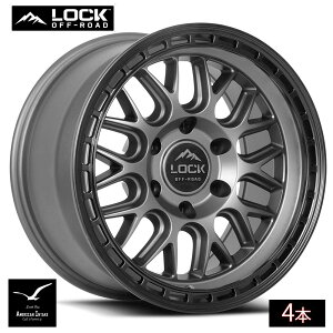 Lock Off Road Wheels ���b�N�I�t���[�h �z�C�[�� ONYX | Matte Gray w/ Matte Black Ring ( 4�{ )