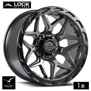 Lock Off Road Wheels ���b�N�I�t���[�h �z�C�[�� MATRIX | Matte Gray w/ Matte Black Ring ( 1�{ )