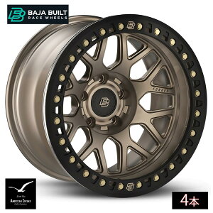 Baja Built �o�n�r���g Lite Brite Outlaw Forged Beadlock | Satin Bronze (black ring & bronze bolts) �t�H�[�W�h�b���z�C�[�� ( 4�{ )