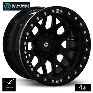 Baja Built �o�n�r���g Lite Brite Outlaw Forged Beadlock | Glossy Black (black ring & aluminum bolts) �t�H�[�W�h�b���z�C�[�� ( 4�{ )