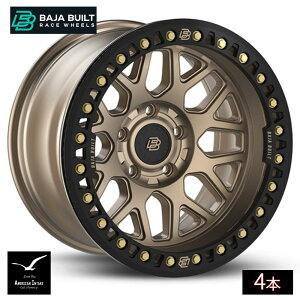 Baja Built �o�n�r���g Lite Brite Outlaw Cast Beadlock | Satin Bronze (black ring & bronze bolts) �L���X�g�z�C�[�� ( 4�{ )