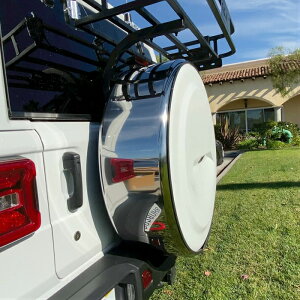 スペアタイヤカバー ジープ JEEP JL ラングラー用 ボディー同色ディスク+ステンレスポリッシュドリング ハードケース