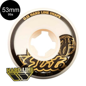 OJ WHEELS オージェイウィール53mm ELITE HARDLINE 99A TEAM WHEELSハードウィール(4個セット)スケートボード エリート ハードエッジ スケボー sk8 skateboard タイヤ ローラー 車輪 トリック スライド グラインド【2104】