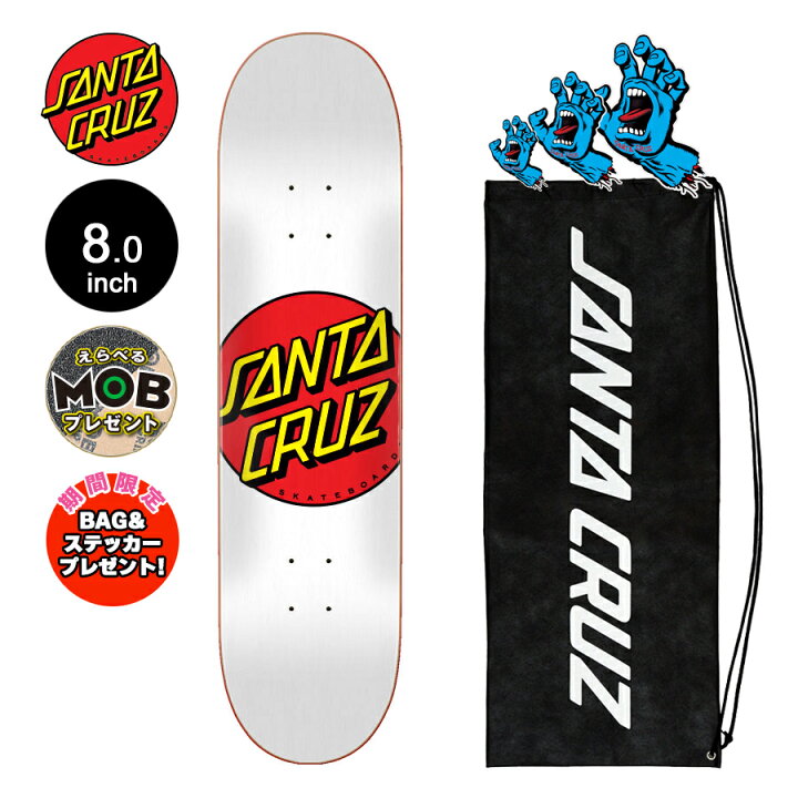 楽天市場】SANTA CRUZ サンタクルーズスケボー デッキ 8.0 CLASSIC DOT 