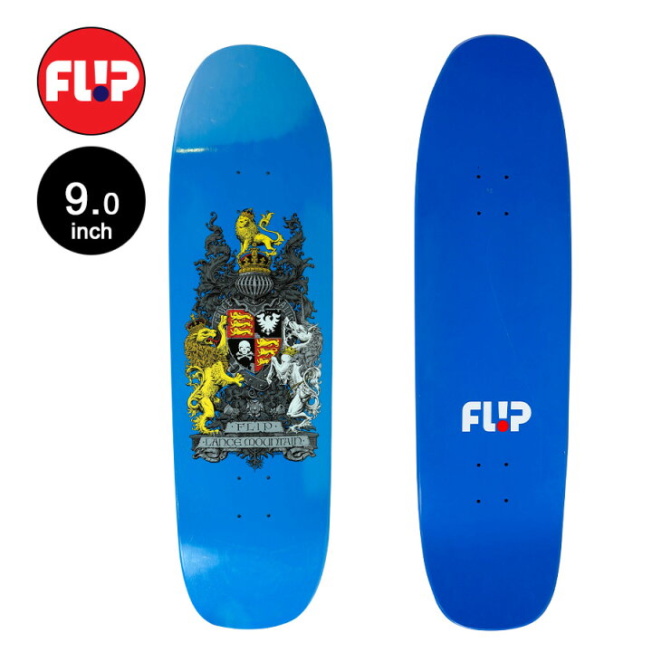 楽天市場】FLIP フリップスケボー デッキ 9.0 MOUNTAIN CREST BLUE 