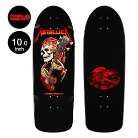 POWELL PERALTA パウエル・ペラルタスケボー デッキ 10 OG METALLICA COLLAB CLASSIC SKATEBOARD DECK BLACK SHAPE 265メタリカ コラボ メタル ロック オールドスクール スケートボード ストリート sk8 skateboard 板【2304】