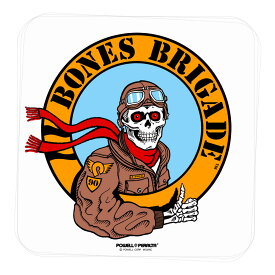 POWELL PERALTA パウエル・ペラルタ4.625in BONES BRIGADE RIPPER PILOT STICKER CLEARステッカー ボーンズブリゲード リッパー デカール スケートボード スケボー sk8 skateboard