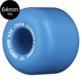 POWELL PERALTA パウエル・ペラルタ64mm MINI-CUBIC 95A WHEELSハードウィール 4個セット ブルー 復刻 オールドスクール ボウル スケートボード スケボー sk8 skateboard タイヤ ローラー 車輪 トリック スライド グラインド【2401】