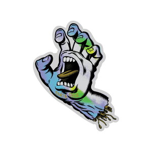 �T���^�N���[�Y SANTA CRUZ3.125in x 4in HOLO SCREAMING HAND STICKER�X�e�b�J�[ �f�J�[�� �V�[�� �X�N���[�~���O�n���h �X�P�[�g�{�[�h �X�P�{�[ sk8 skateboard