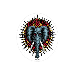 �p�E�G���E�y�����^ POWELL PERALTA4.5in x 5.25in VALLELY ELEPHANT STICKER�X�e�b�J�[ �}�C�N�E�o�����[ �h���S�� �f�J�[�� �X�P�[�g�{�[�h �X�P�{�[