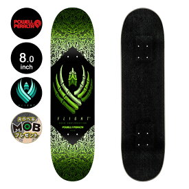 POWELL PERALTA パウエル・ペラルタスケボー デッキ 8.0 FLIGHT&#174; BONES GREEN DECK SHAPE 242フライト 軽量 スケートボード ストリート sk8 skateboard 板【2404】