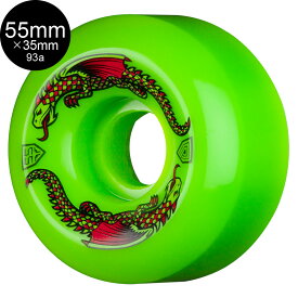 POWELL PERALTA パウエル・ペラルタ55mm x 35mm DRAGON FORMULA GREEN 93A WHEELソフトウィール (4個セット) ドラゴンフォーミュラ スケートボード スケボー sk8 skateboard タイヤ ローラー 車輪 速い【2404】