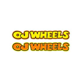 オージェイウィール OJ WHEELS6in x 1.5in OJ BUBBLE LETTER STICKERステッカー デカール シール スケートボード スケボー sk8 skateboard