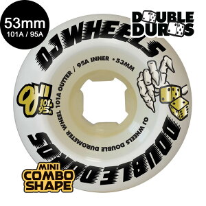 I[WFCEB[ OJ WHEELS53mm DOUBLE DURO WHITE MINI COMBO 101A/95A WHEELSn[hEB[ 4Zbg XP[g{[h _uf XP{[ sk8 skateboard ^C gbNy2411z