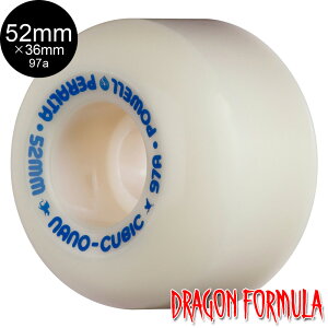 pEGEy^ POWELL PERALTA52mm x 36mm NANO CUBIC DRAGON FORMULA WHITE 97A WHEELn[hEB[ (4Zbg) hStH[~ imEL[rbN XP[g{[h XP{[ sk8 skateboard ^C 