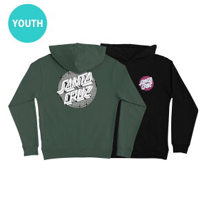 �T���^�N���[�Y SANTA CRUZSCRAWL FILL DOT HOODED SWEATSHIRT YOUTH�v���I�[�o�[�p�[�J�[ ���[�X�T�C�Y �q���p �L�b�Y P/O �t�[�h �X�P�[�g�{�[�h �X�P�{�[sk8 skateboard�y24HD�z