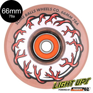 XC{[Y SLIME BALLS66mm LIGHT UPS PINK EYES 78A WHEELS\tgEB[ 4Zbg ^C N[U[ XP[g{[h XP{[ sk8 skateboard ^C [[ ԗ Â y2504z