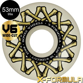 ボーンズ ウィール BONES WHEELS53mm X-FORMULA V6 WIDECUT 99A WHEELSハードウィール 4個セット エックスフォーミュラー X99 スケートボード スケボー skateboard タイヤ【2502】