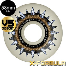 ボーンズ ウィール BONES WHEELS58mm X-FORMULA STREET CLEATS V5 SIDECUT 95A WHEELSハードウィール 4個セット エックスフォーミュラー X95 スケートボード スケボー skateboard タイヤ【2412】